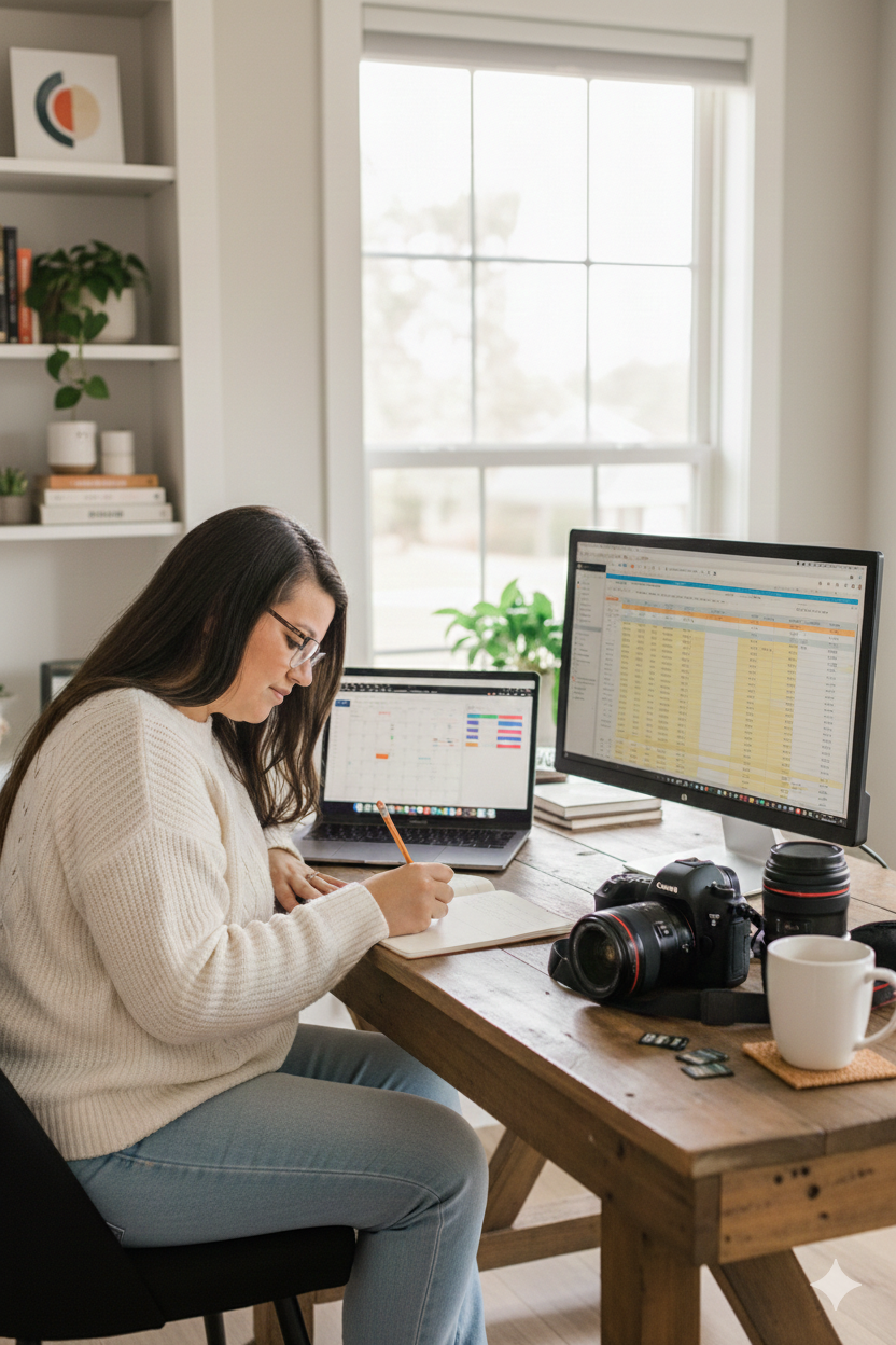 Alabama portrait photographer managing client workflow. All this is an investment.